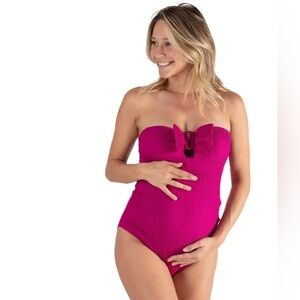 Cache Coeur Maternity swimsuit “Bamboo” Fuschia